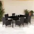 Set mobilier de grădină cu perne 9 piese bej poliratan & sticlă GartenMobel Dekor