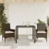 Set mobilier de grădină cu perne 5 piese negru poliratan&sticlă GartenMobel Dekor