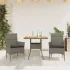 Set mobilier grădină cu perne 5 piese bej poliratan/lemn acacia GartenMobel Dekor