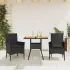 Set mobilier grădină cu perne 5 piese bej poliratan/lemn acacia GartenMobel Dekor