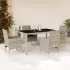 Set mobilier grădină perne 5 piese gri deschis poliratan sticlă GartenMobel Dekor