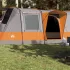 Cort de camping tunel 4 persoane, gri/portocaliu, impermeabil GartenMobel Dekor