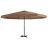 Umbrelă soare exterior cu stâlp aluminiu gri taupe 500 cm  GartenMobel Dekor