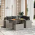 Set mobilier de grădină cu perne, 5 piese, negru, poliratan GartenMobel Dekor