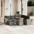 Set mobilier de grădină cu perne, 8 piese, negru, poliratan GartenMobel Dekor