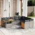 Set canapele de grădină cu perne, 10 piese, bej, poliratan GartenMobel Dekor