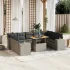 Set canapele de grădină cu perne, 10 piese, negru, poliratan GartenMobel Dekor
