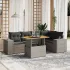 Set mobilier de grădină cu perne, 6 piese, negru, poliratan GartenMobel Dekor