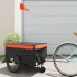 Remorcă pentru biciclete, negru și portocaliu, 45 kg, fier GartenMobel Dekor