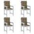 Perne scaun cu spătar mic 2 buc. melanj taupe 100x50x4cm textil GartenMobel Dekor