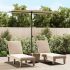 Umbrelă de soare de exterior, stâlp aluminiu, verde, 180x110 cm  GartenMobel Dekor