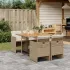 Set mobilier de grădină cu perne, 7 piese, gri, poliratan GartenMobel Dekor