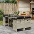 Set mobilier de grădină cu perne, 7 piese gri deschis poliratan GartenMobel Dekor