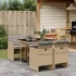 Set mobilier de grădină cu perne, 7 piese gri deschis poliratan GartenMobel Dekor