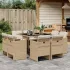 Set mobilier de grădină cu perne, 17 piese, bej, poliratan GartenMobel Dekor