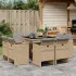 Set mobilier de grădină cu perne, 17 piese, bej, poliratan GartenMobel Dekor