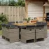 Set de masă pentru grădină, 9 piese, cu perne, bej, poliratan GartenMobel Dekor