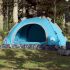 Cort de camping, 3 persoane, gri/portocaliu, setare rapidă GartenMobel Dekor