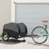 Remorcă pentru biciclete, negru și portocaliu, 45 kg, fier GartenMobel Dekor