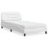 Pat cu saltea, alb, 90x190 cm, piele ecologică GartenMobel Dekor
