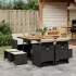Set de masă pentru grădină, 9 piese, cu perne, bej, poliratan GartenMobel Dekor