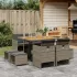 Set de masă pentru grădină, 9 piese, cu perne, bej, poliratan GartenMobel Dekor