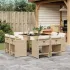 Set mobilier grădină cu perne, 15 piese, bej combinat poliratan GartenMobel Dekor