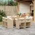 Set mobilier de grădină cu perne, 15 piese, gri, poliratan GartenMobel Dekor
