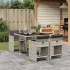 Set mobilier de grădină cu perne 11 piese gri deschis poliratan GartenMobel Dekor