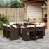 Set mobilier grădină cu perne, 15 piese, bej combinat poliratan GartenMobel Dekor