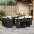 Set mobilier grădină cu perne, 15 piese, bej combinat poliratan GartenMobel Dekor
