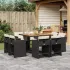 Set mobilier de grădină cu perne, 15 piese, gri, poliratan GartenMobel Dekor