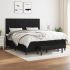 Pat continental cu saltea, gri deschis, 160x200 cm, textil GartenMobel Dekor