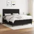 Pat box spring cu saltea, negru, 120x190 cm, catifea GartenMobel Dekor