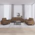 Set de canapele, 3 piese, galben deschis, textil GartenMobel Dekor