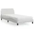 Pat cu saltea, alb, 100x200 cm, piele ecologică GartenMobel Dekor