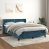 Pat box spring cu saltea, gri deschis, 140x200 cm, catifea GartenMobel Dekor