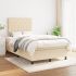 Pat box spring cu saltea, crem, 80x200 cm, textil GartenMobel Dekor