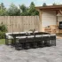 Set mobilier de grădină cu perne, 9 piese, maro, poliratan GartenMobel Dekor