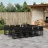 Set mobilier de grădină cu perne, 9 piese, maro, poliratan GartenMobel Dekor