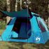 Cort camping cupolă 4 persoane, gri/portocaliu, setare rapidă GartenMobel Dekor