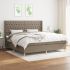 Pat box spring cu saltea, negru, 200x200 cm, textil GartenMobel Dekor