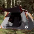 Cort camping cupolă 4 persoane, gri/portocaliu, setare rapidă GartenMobel Dekor