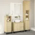 Set mobilier de baie, 3 piese, stejar sonoma, lemn prelucrat GartenMobel Dekor