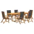 Set mobilier de grădină, 7 piese, lemn masiv acacia/textilenă GartenMobel Dekor