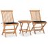 Set mobilier exterior pliabil cu perne, 3 piese, lemn masiv tec GartenMobel Dekor