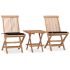 Set mobilier exterior pliabil cu perne, 3 piese, lemn masiv tec GartenMobel Dekor