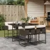 Set mobilier de grădină cu perne, 5 piese, negru, poliratan GartenMobel Dekor