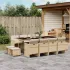 Set mobilier de grădină cu perne, 15 piese, bej, poliratan GartenMobel Dekor