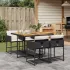 Set mobilier de grădină cu perne, 5 piese, gri, poliratan GartenMobel Dekor